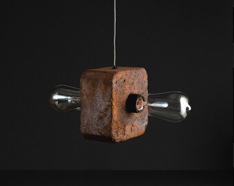 Rustic Chandelier, Steampunk Lamp, Light Fixture, Ceiling Pendant Light, Pendant Lighting, Handmade Ceiling Light, Industrial Lighting