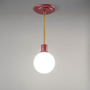 Ceiling mounted lamp with glass globe shade, contemporary light fixture, globe pendant light to kitchen island, living room modern lighting