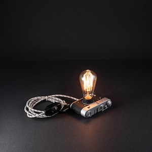Camera Decor Light, Unique Desk Lighting, Vintage Camera Lamp, Desk Camera Lamp, Photo Lamp Decor, Industrial Desk Lamp,Modern Home Lighting