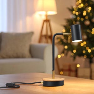 Oświetlenie japońskiej lampy stołowej, ziemista lampa nocna nowoczesna, wysoka mała lampa stołowa, minimalistyczna lampa stołowa ambientowa, prezent świąteczny dla córki