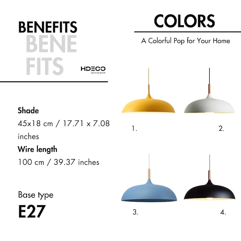 Lámpara nórdica escandinava en blanco y negro, fabricada en metal y madera, lámpara colgante danesa, lámpara de techo moderna, lámpara sueca. imagen 4