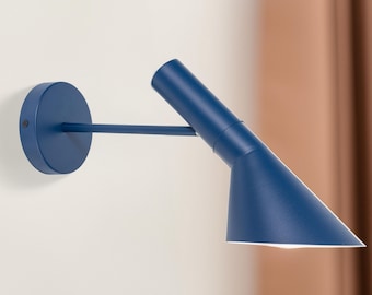 Geometric wall light, modern metal wall sconce for bedroom, blue nursery wall lamp, wall light to kitchen, bedside lamp for bedroom