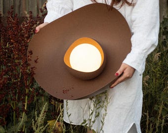 Japandi Metal Dome Pendant Light, Nordic Living Room Bowl Lampshade, Hanging Hat Shape Lamp