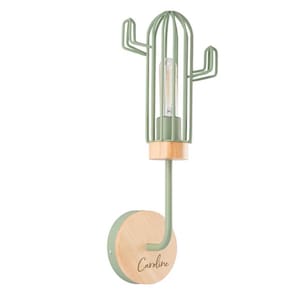 Applique murale gravée en forme de cactus, cadeau secret du père Noël, cadeau pensé à vous, cadeau pour enfant, lampe de table cactus, cadeau pour Noël