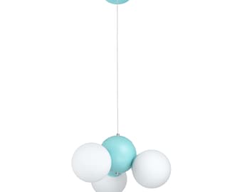 Cloud Pendant Light, Kids Room Lighting, Glass Shade