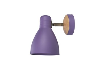 Purple Wall Arm Lamp Wood Wall Sconce Kitchen Wall Light Metal
