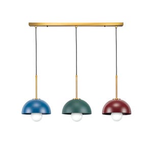 Modern Triple Pendant Light, Kitchen Island Colorful Hanging Lamp, Multi Color Light, New Home Gift, Triple Chandelier to Living Room