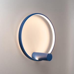 LED circle lamp, beauty salon ring wall lamp, LED round light fixtures, blue bathroom wall lamp, makeup LED ring lamp, bathroom circle lamp