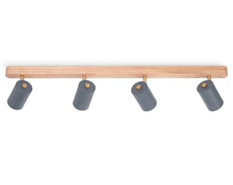 Wooden Spotlight Ceiling Lamp, Adjustable Modern Lighting, Rustic Wood Ceiling Spotlights, Nordic Wood Ceiling Lamp