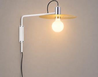 Adjustable Metal Wall Sconce, Vintage Swivel Arm Lamp, Cozy Home Lighting (Corded)
