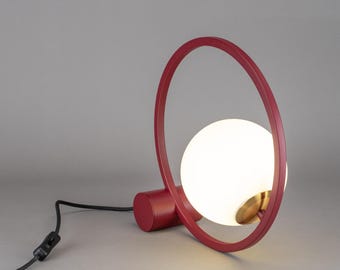 Modern Desk Lamp for Table, Circle Table Lamp, Unique Desk Lamp, Minimalistic Round Lamp, Standing Floor Lamp, Cool Desk Light for Office