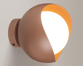 Ocean Waves Metal Shade Wall Light, Contemporary Commercial Space Lamp, Scandinavian, Japandi