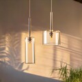 Clear glass pendant lamp, long glass ceiling light, kitchen island lamp, commercial spaces glass shade lamp, light fixtures to living room