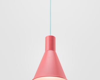 Pink Pendant Scandinavian Ceiling Lamp, Minimalist Modern Lighting, Colorful Kitchen Island Light