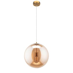 Smoky Glass Globe Pendant Light, Modern E27 Socket Minimalist Lamp for Restaurant image 9