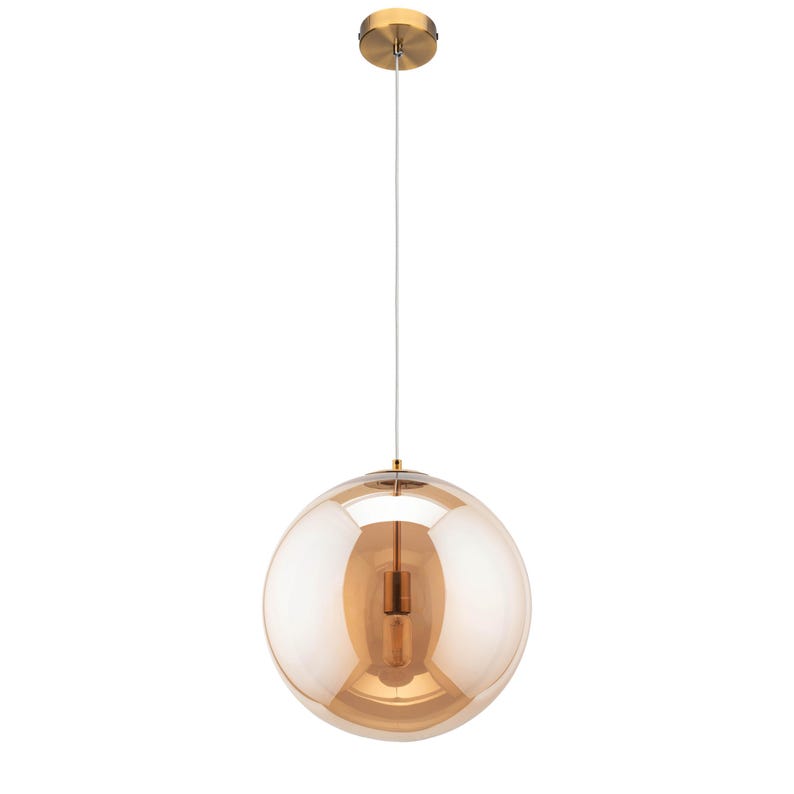 Smoky Glass Globe Pendant Light, Modern E27 Socket Minimalist Lamp for Restaurant image 9