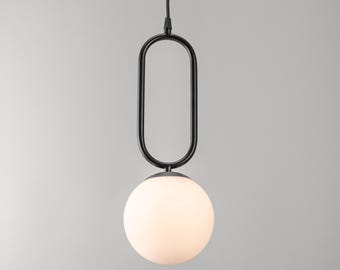 Japandi Minimalist Modern Organic Sculptural Pendant Light, Dining Room Pendant