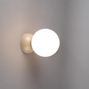 Flush mount kids wall lamp in six colors, nursery sconce for bedtime lighting