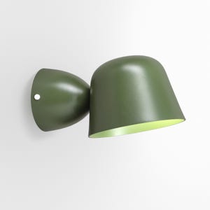 Nachtkastje wandlamp naar slaapkamer, hardware of plug-in wandkandelaar, minimalistische wandlamp, housewarmingcadeau, olijfkleurige lampen