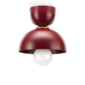 Flush mount ceiling lights Burgundy Mid Century modern ceiling lamp Minimalist fixture lighting Elegant modern hallway stairway light
