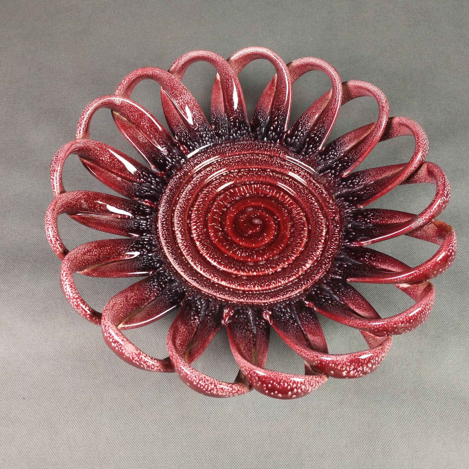 Céramique Tressée - Grande Coupe à Fruits Parfait État