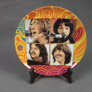 Rare - Beatles - Screen printed plate - Illustration by Diane Sivavec