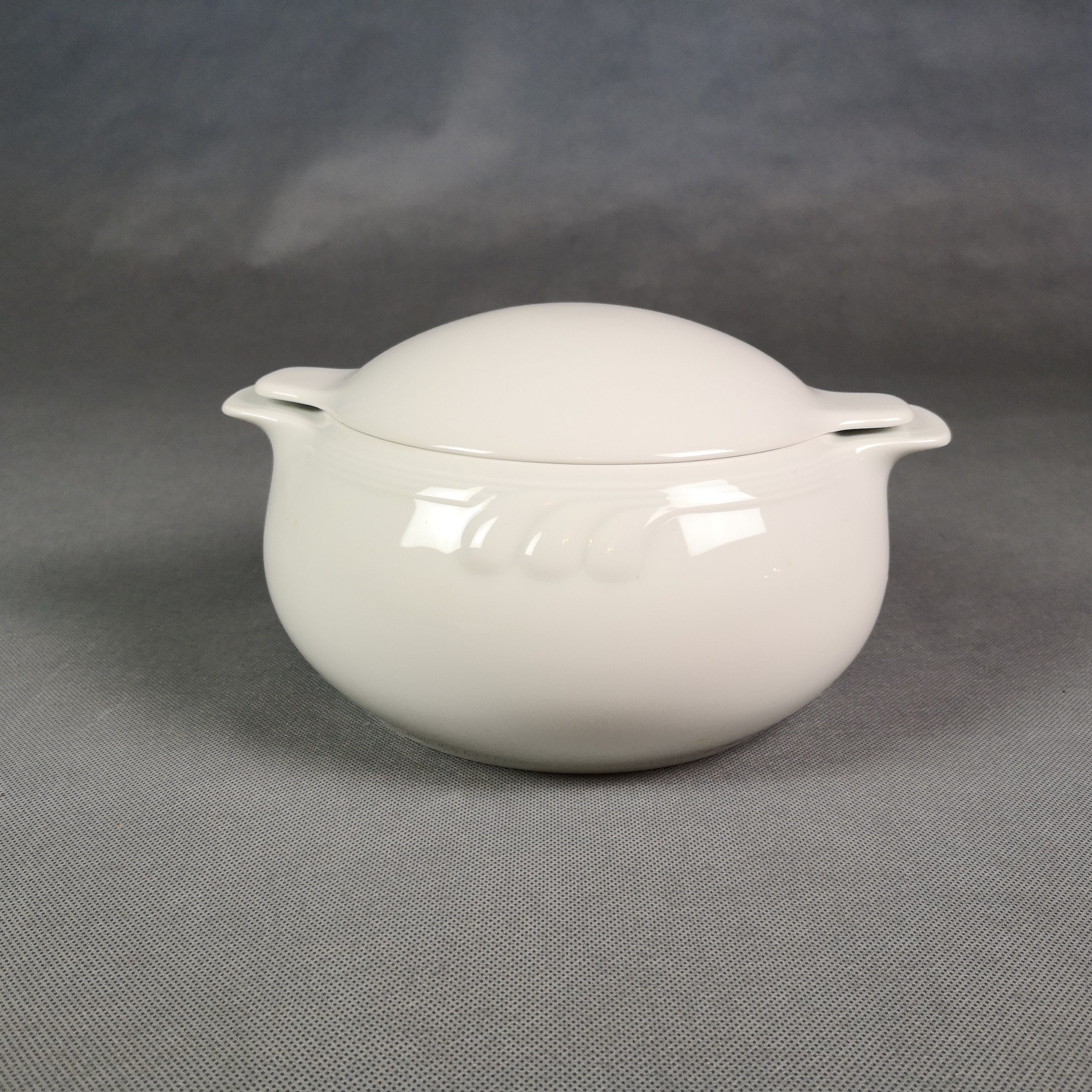 Original Soupière Porcelaine de Limoges - Space Age Blanche French Vintage