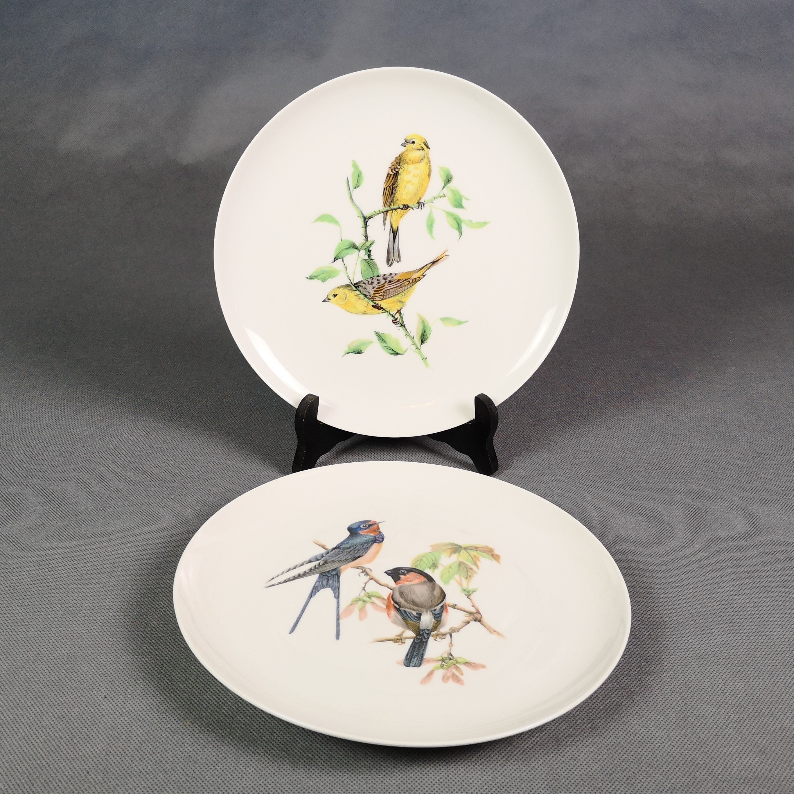 Duo d'assiette Porcelaine Haviland Motif Oiseaux - Porcelaine de Limoges French Vintage