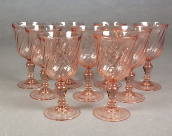 Anciens verres à liqueur Rosaline Luminarc roses