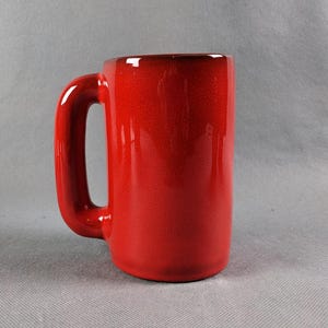 Large red ceramic mugs - 70s. Vintage ceramics - Vallauris