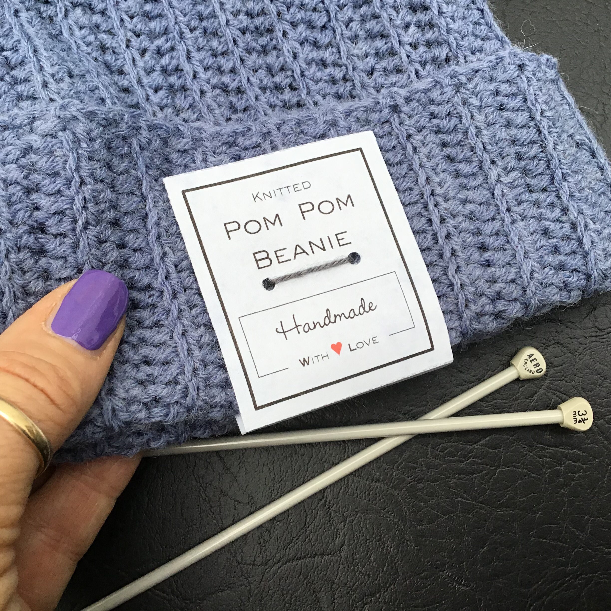PRINTABLE Beanie Hat Tags Knitted Knit 9 pages / 3 PDF Etsy