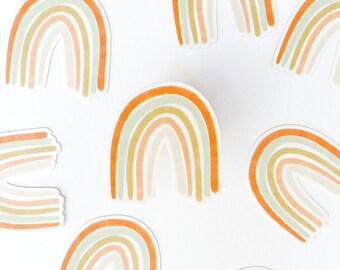 Rainbow Vinyl Sticker | Mini Rainbow Sticker | Sunshine Sticker | Orange, Blue, Green, Pink Rainbow Sticker | Waterproof Sticker | 1.8x2.in