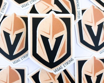 Pink Vegas Golden Knights Sticker | Pink Vegas Strong Sticker | Las Vegas Sticker | Waterproof Vinyl Sticker | VGK Sticker | 3x2.2in