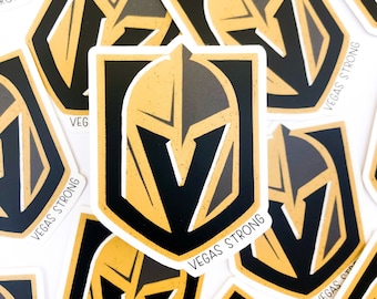 Vegas Golden Knights Sticker | Vegas Strong Sticker | Las Vegas Sticker | Waterproof Vinyl Sticker | VGK Sticker | 3x2.2in