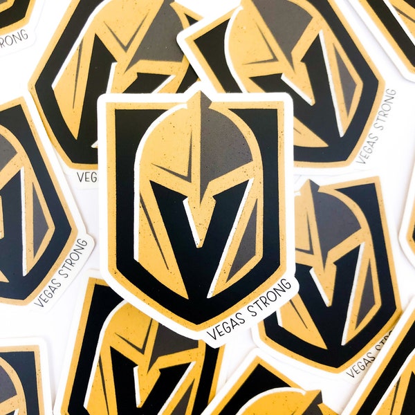 Vegas Golden Knights Sticker | Vegas Strong Sticker | Las Vegas Sticker | Waterproof Vinyl Sticker | VGK Sticker | 3x2.2in