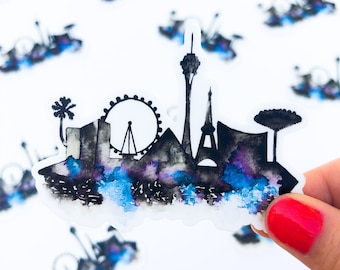 Las Vegas Sticker | Vegas Strong Sticker | Vegas Skyline Sticker | Waterproof Vinyl Sticker | Las Vegas, Nevada Sticker | 3x2.2in