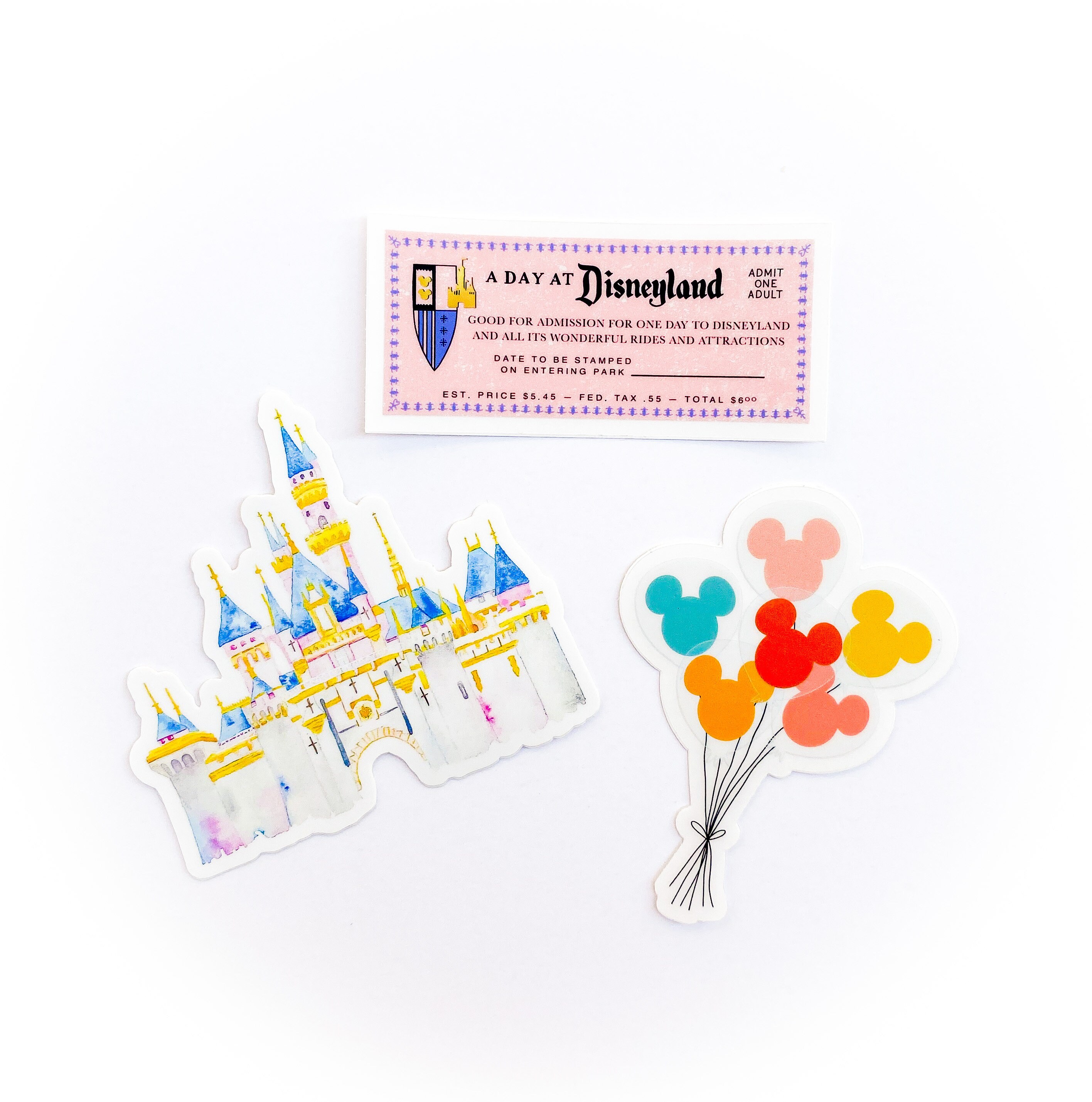 Disneyland Vintage Ticket Vinyl Sticker Disney Sticker Etsy