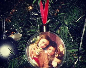 Personalised Photo Bauble 80mm