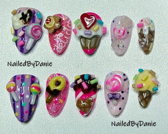 Set de uñas Sweet Treats con set de uñas para los pies opcional