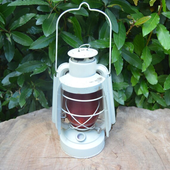 vintage french cream storm lamp garden lamp cottage chic