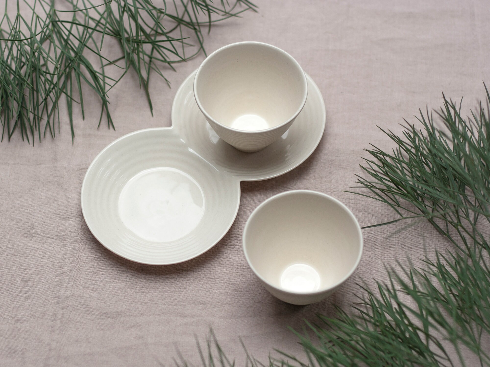 Coffee Cups and Saucer, White Porcelain Barware, Espresso Set ...