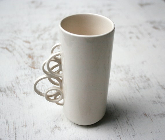 Art Pottery Hostess Gift Pottery Mug Teacup Decor Tall Etsy