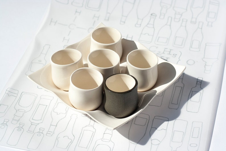 Set of Cups Porcelain Cups Serving Set Stoneware Set Shot Etsy