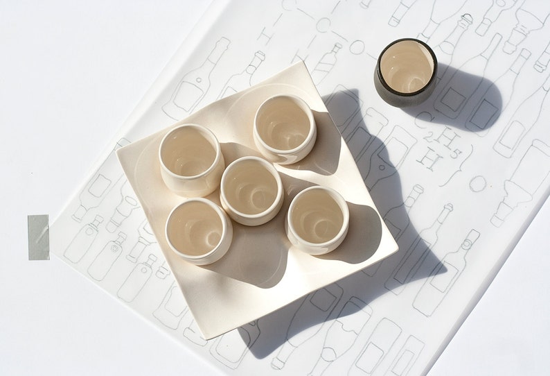 Set of Cups Porcelain Cups Serving Set Stoneware Set Shot Etsy