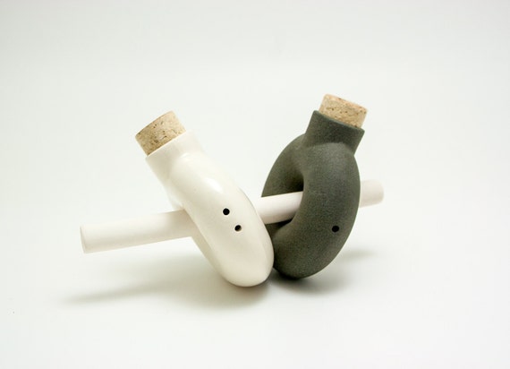 Table Shakers Matte Spice Containers Salt And Pepper Modern Etsy