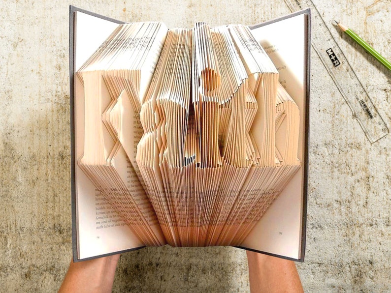 Book folding pattern faith - home - folded book art - religion -