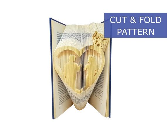 Wedding Couple Gifts Book Folding Patterns Folded Book Art Etsy