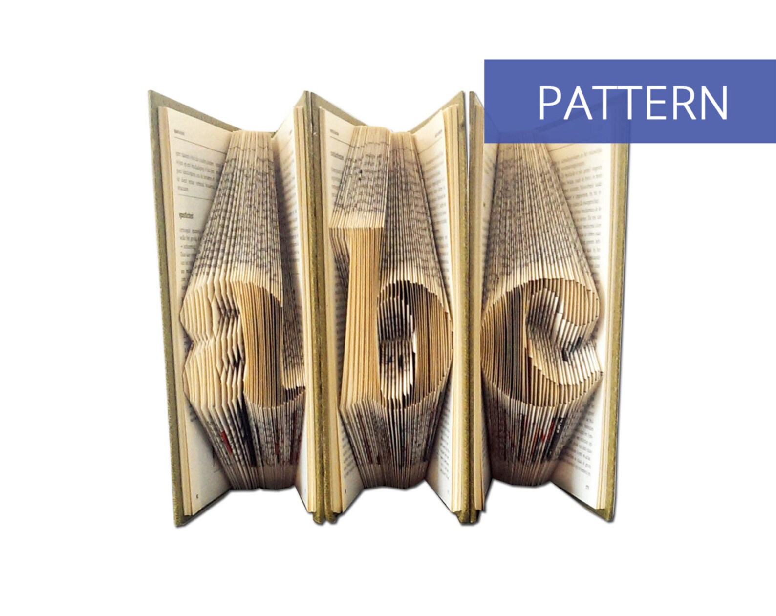 Book folding pattern letters Most clear and easiest pattern Etsy
