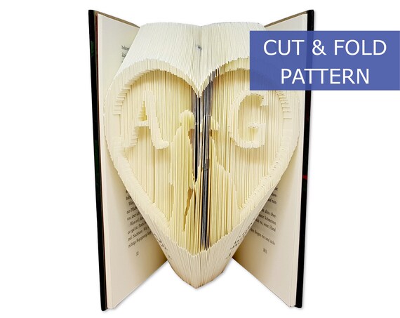 Wedding Couple Gifts Book Folding Patterns Folded Book Art Etsy