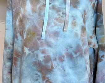 Ice Dyed Women's Hoodie | Size Medium| Ready to Ship | Tie Dye hoodie | NOT OVERSIZED